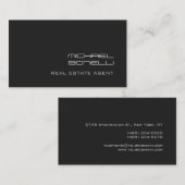 グレーの背実在景地代理店名刺 名刺 (正面/裏面)