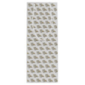 グレーの背景にかわいいコギの犬のパターン ワインギフトバッグ (裏面)