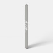 グレーの背景にエキゾチックな白の曼荼羅 SAMSUNG GALAXYケース (左側面)