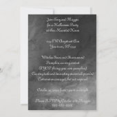 グレーの背景にドクロと十字骨のハロウィン招待状 案内状 (裏面)