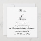 グレーの背景に結婚指輪　結婚しました 案内状 (裏面)