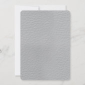 グレーの背景に黄色のチューリップのテクスチャ 招待状 (裏面)