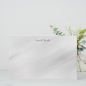 グレーの背景 エレガントでシンプル プロフェッショナル 便箋 (スタンド正面)