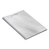 グレーの背景 エレガント シンプル プロフェッショナル ノートブック (右側)