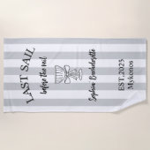 グレーの航海士の花嫁 | ベール前の最後の航海 ビーチタオル (正面)