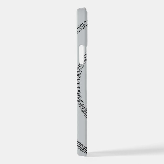 グレーの色を変クリック更するためのパイのツイスト iPhoneケース (右側面)