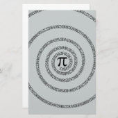 グレーの色を変クリック更するパイのツイスト 便箋 (正面/裏面)