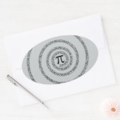 グレーの色を変クリック更するパイのツイスト 楕円形シール (封筒)