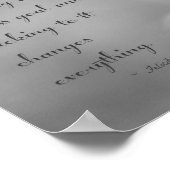 グレーの色合いでピースリリーにフィット ポスター (角)