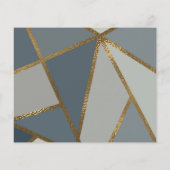 グレーの色合いとブロンズモダンの結婚式の日付を保存 (裏面)