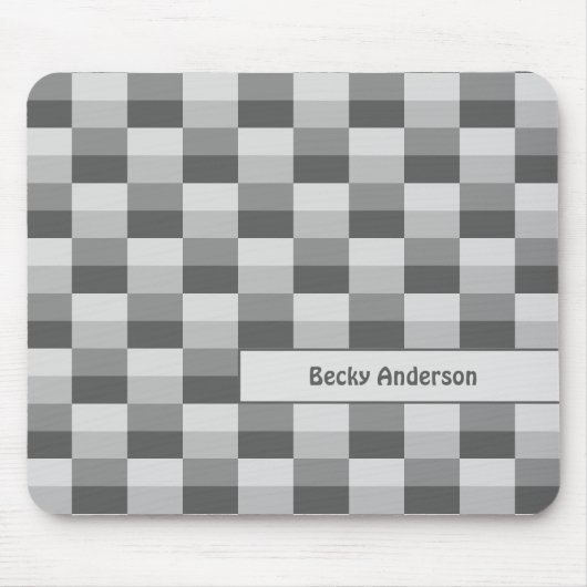 グレーの色合い カラーブロック マウスパッド (正面)