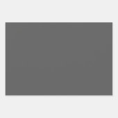 グレーの色無地のの贈り物 ラッピングペーパーシート (正面3)