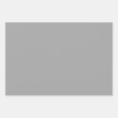 グレーの色無地のの贈り物 ラッピングペーパーシート (正面2)