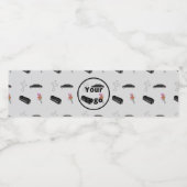 グレーの葬儀ビジネスパターン ペットボトルラベル (シングルラベル)