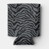 グレーの虎のストライプ模様 缶クーラー (正面)