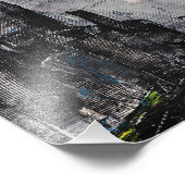 グレーの街の抽象プリント, バリューポスター用紙 フォトプリント            (角)