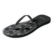 グレーの装飾ロープフェンシングブラック ビーチサンダル (アングル)