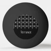 グレーの装飾ロープフェンシングブラック 卓球ボール (正面)