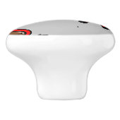 グレーの赤いスーツの宇宙飛行士 セラミックノブ (側面)