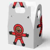 グレーの赤いスーツの宇宙飛行士 フェイバーボックス (オープン)