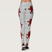 グレーの赤いスーツの宇宙飛行士 レギンス (裏面)