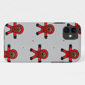 グレーの赤いスーツの宇宙飛行士 Case-Mate iPhoneケース (裏面(横))