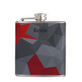 グレーの赤いランダムに配置された三角形。 フラスク (正面)