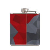 グレーの赤いランダムに配置された三角形。 フラスク (裏面)