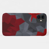 グレーの赤いランダムに配置された三角形。 Case-Mate iPhoneケース (裏面(横))