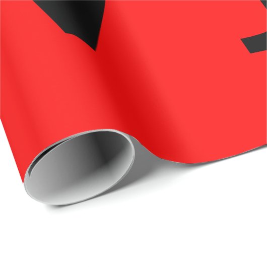 グレーの赤い背景のラブウェディング ラッピングペーパー (ロールコーナー)