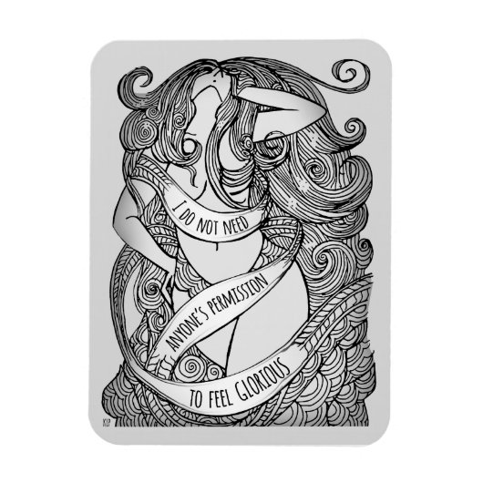 グレーの輝かしい磁石 マグネット (縦)