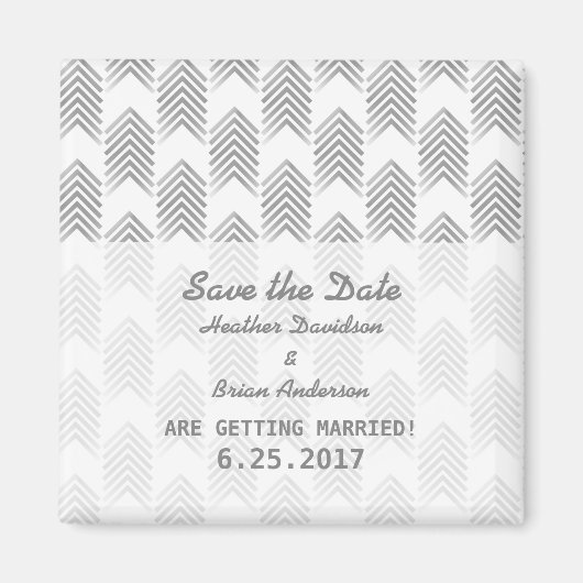 グレーの部族の矢印が日付マグネットを保存 マグネット (正面)