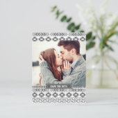 グレーの部族アステカ写真日付はがきを保存 案内ポストカード (スタンド正面)