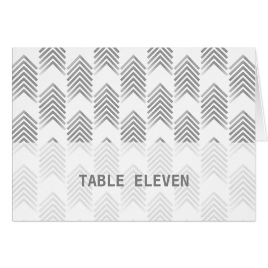 グレーの部族矢印テーブル番号カード (正面横)