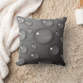 グレーの雨滴の背景 クッション (ブランケット)