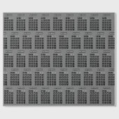 グレーの電卓の誕生日 ラッピングペーパー (フラット)