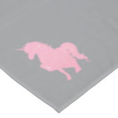 グレーの非表示ピンクのユニコーン テーブルクロス (アングル)