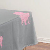 グレーの非表示ピンクのユニコーン テーブルクロス (インサイチュ)