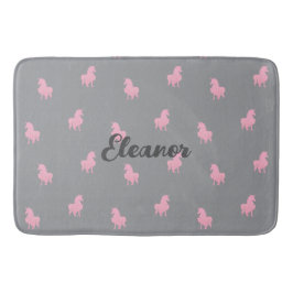 グレーの非表示ピンクのユニコーン バスマット
