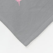 グレーの非表示ピンクのユニコーン フリースブランケット (角)