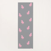 グレーの非表示ピンクのユニコーン ヨガマット (裏面)