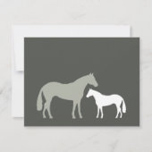 グレーの馬の個人的な文房具/Notecard ノートカード (正面)