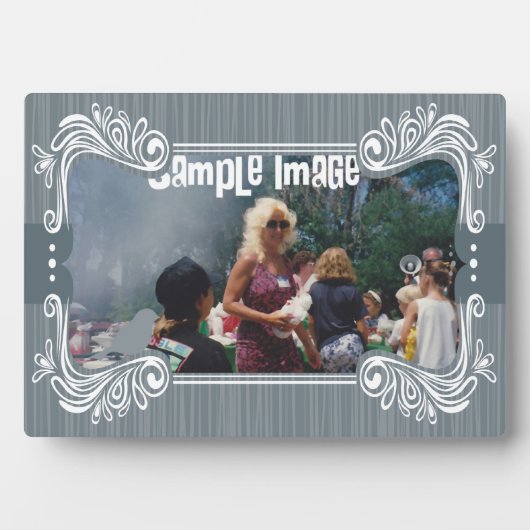 グレーの鳥のアートプラーク フォトプラーク (正面)