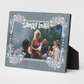 グレーの鳥のアートプラーク フォトプラーク (側面)