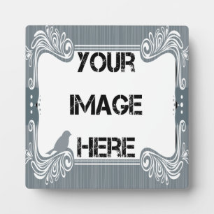 グレーの鳥のアートプラーク フォトプラーク