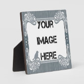 グレーの鳥のアートプラーク フォトプラーク (正面)