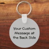 グレーの鶏の頭のキーチェーン キーホルダー (裏面)