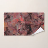 グレーの黒いグレーの背景t上の赤い色合いのパッチ バスタオルセット (ハンドタオル)