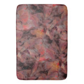 グレーの黒いグレーの背景t上の赤い色合いのパッチ バスマット (正面縦)