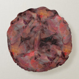 グレーの黒いグレーの背景t上の赤い色合いのパッチ ラウンドクッション